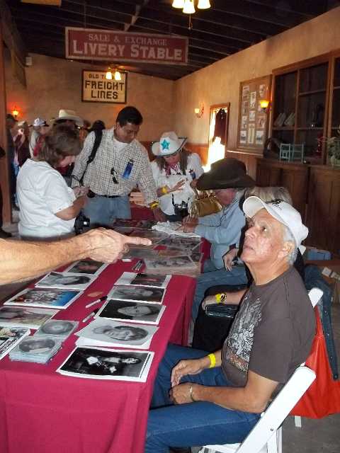 Rudy selling photos inside High Chaparral Rancho